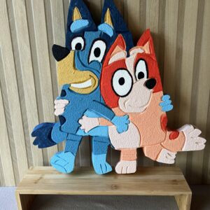 Sculpture Bluey et Bingo